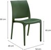 Dmora Gartenstuhl Camo, Gartensitz, Outdoor-Stuhl, Outdoor-Sessel, Made in Italy, 54x46 h80 cm, Grün Bild 3