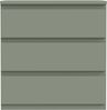 Forte EDMORE Kommode 70 80, moderne Kommode mit 3 Schubladen, Holzwerkstoff, Salbei, 77,2 cm breit x 79,8 cm hoch x 42,2 cm tief Bild 2