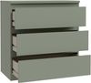 Forte EDMORE Kommode 70 80, moderne Kommode mit 3 Schubladen, Holzwerkstoff, Salbei, 77,2 cm breit x 79,8 cm hoch x 42,2 cm tief Bild 5
