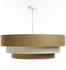 BPS Koncept 050-108-60 Hängeleuchte BOHO ELEGANT E27 1x40W Stoff strukturiert auf PVC-Kunststoff braun, weiß H:90cm Ø50cm dimmbar Bild 2