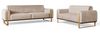 Sofaset Designersofas VALERIE 3-2 in Stoff Stoff Elisa Velvet Beige Bild 4