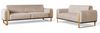 Sofaset Designersofas VALERIE 3-2 in Stoff Stoff Elisa Velvet Beige Bild 5