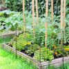 5 Stück Dekorativer Gartenzaun aus Metall Landschaftszaun 98 cm Hoch Schwarz Bild 2