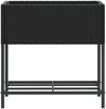vidaXL Pflanzkübel mit Ablage Schwarz Poly Rattan 366387 Bild 5