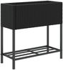 vidaXL Pflanzkübel mit Ablage Schwarz Poly Rattan 366387 Bild 2