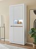 INOSIGN Stauraumvitrine Chester, Hochschrank mit Stauraum, Glasvitrine, Anrichte, Weiß Matt (1-St) austauschbare Blende in der Griffleiste, zeitloses Design, 85 cm breit Bild 2