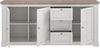 Sideboard >ILOPPA< mit 3 Türen und 3 Schubladen, in Nelson / Schnee Eiche Dekor - 204,7x92,5x44,3cm (BxHxT) Bild 2