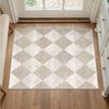 PURECOZY Teppich Kurzflor, Moderner karierter Teppich, waschbar und rutschfest, rechteckig, Höhe: 6.1 mm, geeignet für verschiedene Innenräume Bild 3