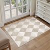 PURECOZY Teppich Kurzflor, Moderner karierter Teppich, waschbar und rutschfest, rechteckig, Höhe: 6.1 mm, geeignet für verschiedene Innenräume Bild 4
