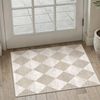 PURECOZY Teppich Kurzflor, Moderner karierter Teppich, waschbar und rutschfest, rechteckig, Höhe: 6.1 mm, geeignet für verschiedene Innenräume Bild 2