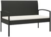 vidaXL Gartenbank mit Kissen Schwarz 105 cm Poly Rattan 362166 Bild 2