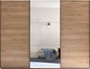 Schiebetürenschrank >Bravo< 3 Türen, Spiegel / Mauvella Eiche Dekor / Graphit - 270x210x60 (BxHxT) Bild 3