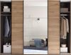 Schiebetürenschrank >Bravo< 3 Türen, Spiegel / Mauvella Eiche Dekor / Graphit - 270x210x60 (BxHxT) Bild 5
