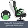 Juskys Racing Schreibtischstuhl Montreal (grün) ergonomisch, höhenverstellbar & gepolstert, bis 120 kg - Bürostuhl Drehstuhl Bild 4