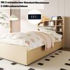 Jugendbett 90×200 cm mit Hydraulik-Stauraum und USB/Type-C, Holzfarbe, ohne Matratze Bild 3