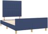 vidaXL Polsterbett mit Kopfteil Stoff Blau 120x200 cm Bild 4