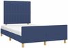 vidaXL Polsterbett mit Kopfteil Stoff Blau 120x200 cm Bild 3