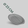 Plastikteller Mehrweg Bruchfester PP Kunststoff ( Ø23cm ) Grau 4er-Pack Bild 2