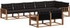 vidaXL Outdoor-Sofagarnitur mit Kissen 8 pcs Natürlich und Schwarz 3369575 Bild 2