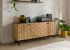 Sideboard Akazie 180x40x76 natur lackiert / Marmor schwarz LONDON #101 Bild 3