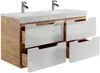 Vente-unique - ARUBA Waschbeckenmöbel Holz, Platte BeigeWeiß - B 46 cm x H 59 cm x L 120 cm Bild 4