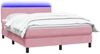 vidaXL Boxspringbett mit Matratze & LED Rosa 160x220 cm Samt 3316844 Bild 3