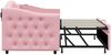 Schlafsofa aus Leinen mit USB-Anschluss & Lattenrost, 90x200 cm, Rosa, ohne Matratze Bild 5