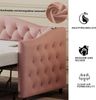 Schlafsofa aus Leinen mit USB-Anschluss & Lattenrost, 90x200 cm, Rosa, ohne Matratze Bild 2