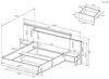 Vente-unique - FRANCOLI Bett Holz, Platte BeigeWeiß - B 218,2 cm x H 102 cm x L 264,4 cm Bild 5