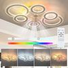 LETGOSPT Deckenleuchte 90W Leise Deckenventilator mit Beleuchtung, RGB dimmbar, 6-Gang, Timer, RGB-Hintergrundbeleuchtung, LED fest integriert, kaltweiß, neutralweiß, warmweiß, RGB, led Deckenleuchte Mit Ventilator Fernbedienung, 76×53 cm Bild 1