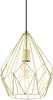 Eglo 49933 Hängeleuchte Vintage CARLTON Stahl goldfarben E27 1X40W H:110cm Ø31cm dimmbar Bild 2