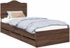 vidaXL Bettrahmen Braun Eichen-Optik 75 x 190 cm Ingenieurs Holz 3413470 Bild 2