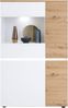 Vitrine Livia / Luci, Holzwerkstoff, Weiß, Holzfarben, 90 x 146 x 40 cm Bild 3