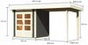 Karibu Gartenhaus 28mm Kandern 1 mit Anbau 2,35m Terragrau Bild 2