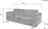 AX LIVING Schlaf Couch Sutani 232cm Breite für stilvollen Komfort PS55 Bild 5