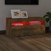 vidaXL TV-Schrank mit LED-Leuchten Räuchereiche 90x35x40 cm 815675 Bild 5
