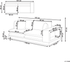 Beliani 'HEDEN' 2-Sitzer Sofa, Stoff grau, 197 x 86 x 81 cm Bild 2