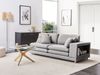 Beliani 'HEDEN' 2-Sitzer Sofa, Stoff grau, 197 x 86 x 81 cm Bild 3