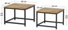 HawthyHome Couchtisch 2er-Set quadratischer Wohnzimmertisch aus Holz mit Metallgestell (2-St), moderner Beistelltisch für Wohnzimmer und Schlafzimmer, platzsparend Bild 2