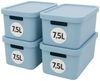 Plastard Aufbewahrungsbox mit Deckel von 7,5 - 31 Liter in verschied, Farben, Transportbox (4er-Set, 4 St), Lagerbox, Spielzeugbox, BPA-Frei Storagebox Bild 5