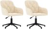 vidaXL Esszimmerstühle 2 Stk. Drehbar Creme Samt 3103386 Bild 2