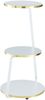 Beistelltisch Sipoo 74x46x37cm Weiß / Goldfarben [en. casa] Bild 3
