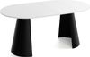 WFL GROUP Esstisch Lamio ausziehbar rund modern mit schwarzen Metallbeinen (MADE IN EU, erhältlich in 2 Größen – 100/120 cm, ausziehbar auf 180/200 cm), platzsparender Tisch für Küche, Esszimmer oder Wohnzimmer Bild 4