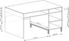 AX LIVING Stauraum Schreibtisch Blau – Berlinette 12 120 x 58 cm Bild 3