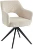 Vente-unique - KONYA Stuhl Samt Beige - B 59 cm x H 84 cm x L 58 cm Bild 4