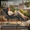 STEELSØN 'Lysira' Liegestuhl, klappbar & wetterfest, schwarz/silber, Sonnenliege mit extra dicker Polsterauflage, verstellbarer Gartenstuhl, bis 200 kg belastbar Bild 3