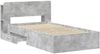vidaXL Bettgestell mit Stauraum Betongrau 80 x 200 cm Holzwerkstoff 3433703 Bild 4
