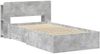 vidaXL Bettgestell mit Stauraum Betongrau 80 x 200 cm Holzwerkstoff 3433703 Bild 3