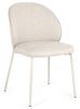 Esszimmerstuhl Edwady aus Stoff, modern gepolstert, Beige, Metallgestell, elegantes Design Bild 2
