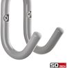 SO-TECH® Kleiderhaken Garderobenhaken FARA Doppelhaken Stahl, (5-St), 88 x 51 x 59 mm, Stangendurchmesser 10 mm, Stahl grau Bild 3